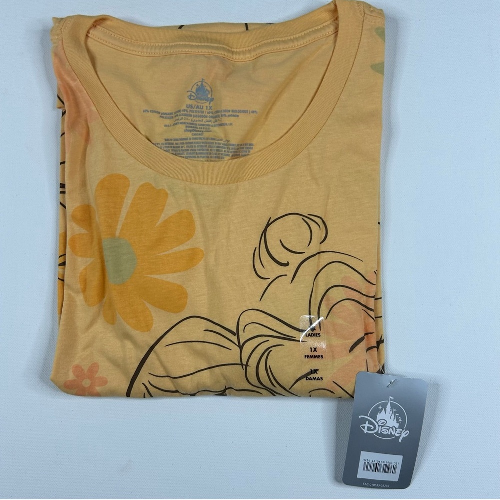 Disney Princesses Belle Rapunzel Mulan Floral Woman’s Shirt 1x XL NWT AOP - Picture 4 of 7